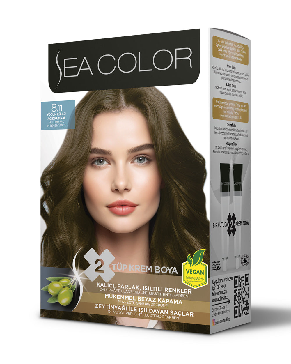 SEA COLOR 8.11 INTENSE ASH LIGHT BROWN