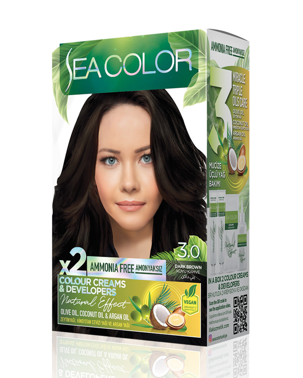 SEA COLOR AMMONIA FREE 3.0 DARK BROWN