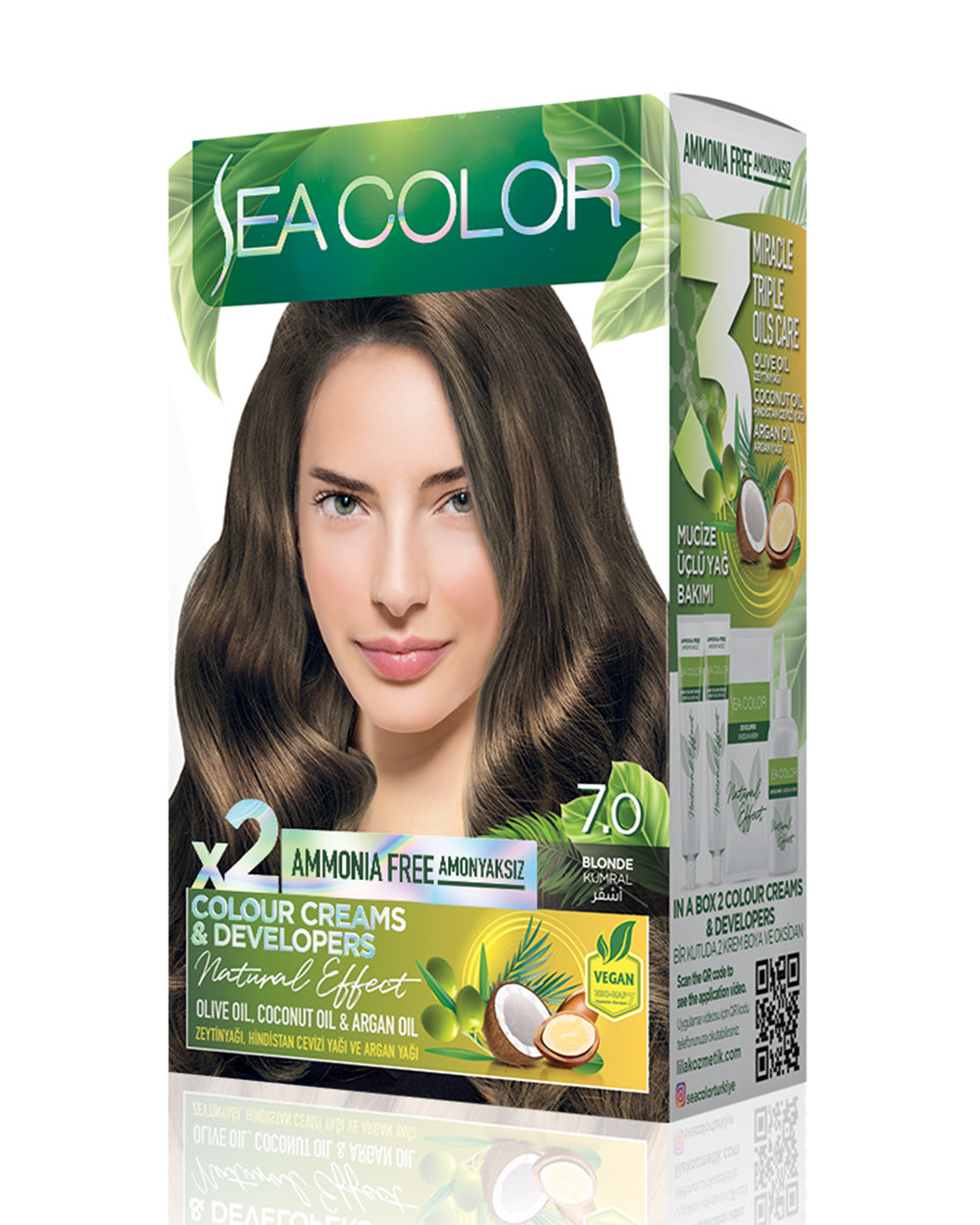 SEA COLOR AMMONIA FREE 7.0 BLONDE