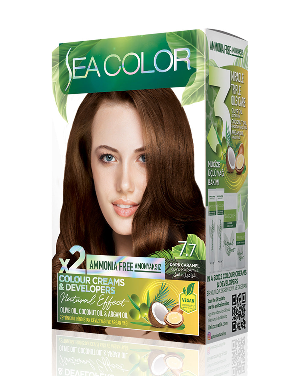 SEA COLOR AMMONIA FREE 7.7 DARK CARAMEL