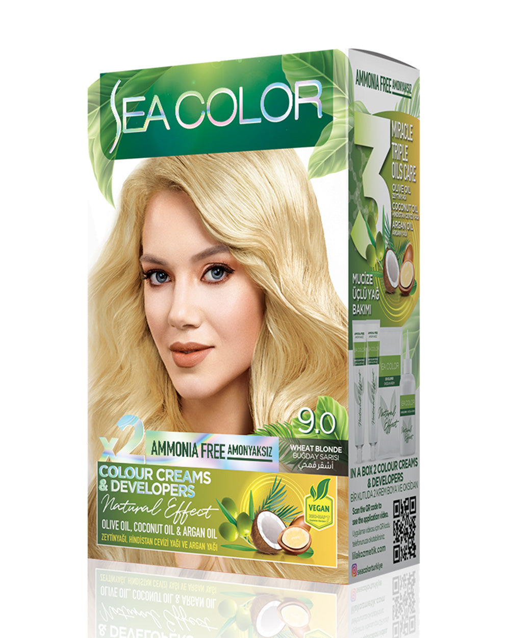 SEA COLOR AMMONIA FREE 9.0 WHEAT BLONDE